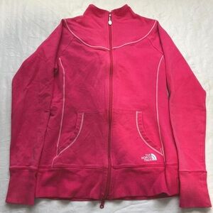 The North Face
pink long sleeve zip-up retro jacket w/ front pockets
Size: S